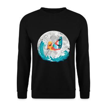 Wakeboard Wakeboard Wakeboarder cadeau - Sweat-shirt Unisexe - noir - Devant - Alina (178cm) & Michal (187cm)