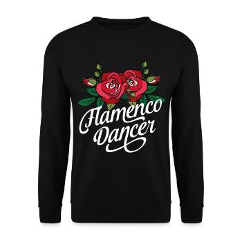 Flamenco Tänzer - Unisex Pullover - Schwarz - Vorne - Alina (178cm) & Michal (187cm)