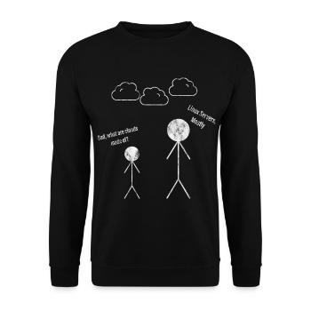 Dad What Are Clouds Made Of Linux Servers Mostly 2 - Unisex Sweatshirt - black - Front - Alina (178cm) & Michal (187cm)