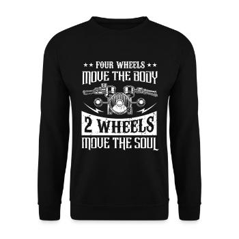 Motorrad Biker Bike Motocross Enduro Geschenk - Unisex Pullover - Schwarz - Vorne - Alina (178cm) & Michal (187cm)