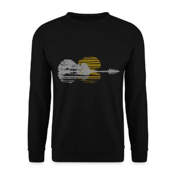 Guitar Guitarist Guitar Player Gift Bassist - Unisex Sweatshirt - black - Front - Alina (178cm) & Michal (187cm)