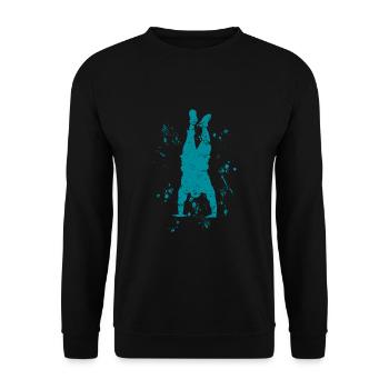 Stand de la main Gymnastique Gymnastique Acrobatie - Sweat-shirt Unisexe - noir - Devant - Alina (178cm) & Michal (187cm)