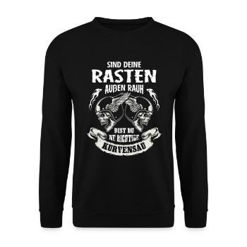 Motorrad Biker Bike Motocross Enduro Geschenk - Unisex Pullover - Schwarz - Vorne - Alina (178cm) & Michal (187cm)
