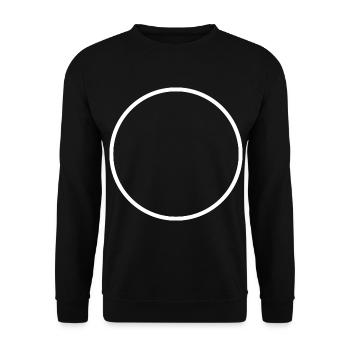 White Round Circle - Unisex Sweatshirt - black - Front - Alina (178cm) & Michal (187cm)