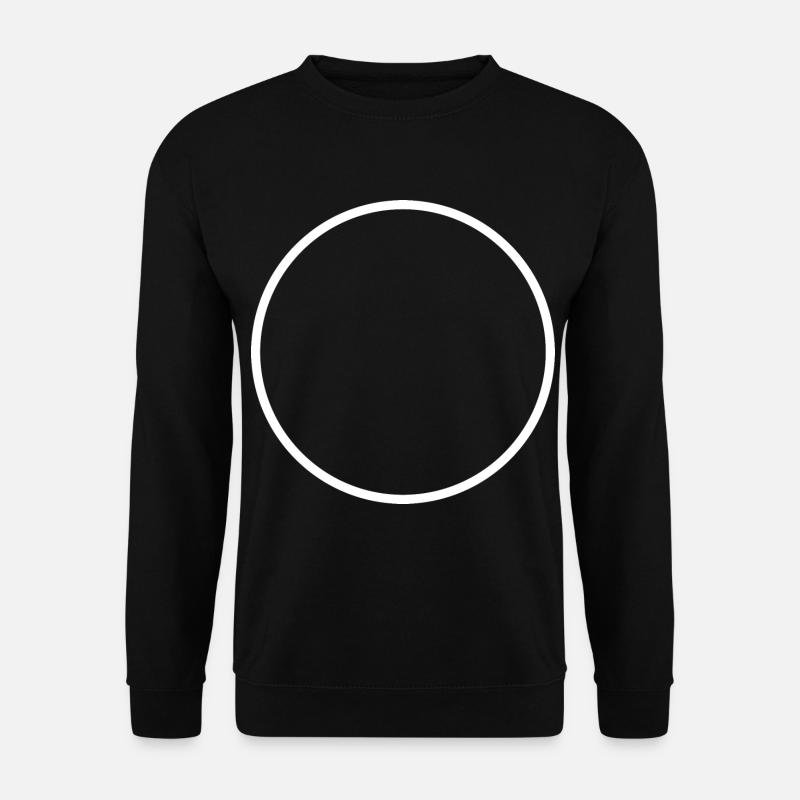 Cercle rond blanc - Sweat-shirt Unisexe - noir