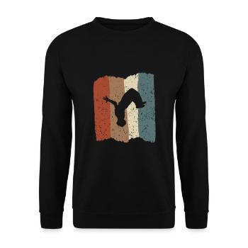 Parkour Freerunning Parcour Freerunner - Unisex Sweatshirt - black - Front - Alina (178cm) & Michal (187cm)
