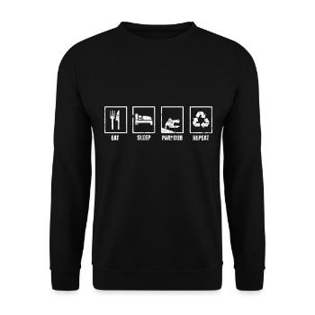 Parkour Freerunning Parcour Freerunner - Unisex Sweatshirt - black - Front - Alina (178cm) & Michal (187cm)