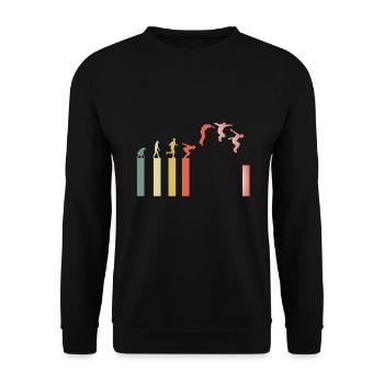 Parkour Freerunning Parcour Freerunner - Unisex Sweatshirt - black - Front - Alina (178cm) & Michal (187cm)