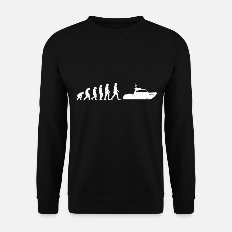 Bootsbesitzer Motorboot Bootsfahrer Evolution - Unisex Pullover - Schwarz