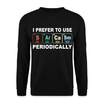sarcasm chemische elemente sarkasmus chemie dumm - Unisex Pullover - Schwarz - Vorne - Alina (178cm) & Michal (187cm)