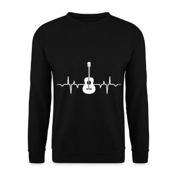guitar guitar player music guitar tree tones - Unisex Sweatshirt - black - Front - Alina (178cm) & Michal (187cm)