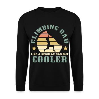Climbing Dad Professional Climber - Unisex Sweatshirt - black - Front - Alina (178cm) & Michal (187cm)