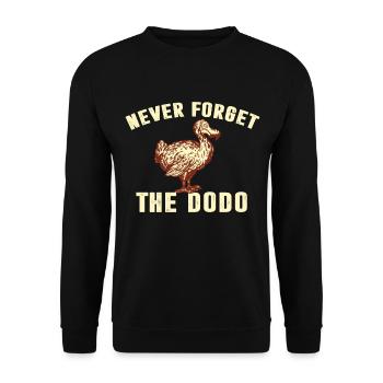 never forget the dodo n’oublie pas oiseau dodo - Sweat-shirt Unisexe - noir - Devant - Alina (178cm) & Michal (187cm)