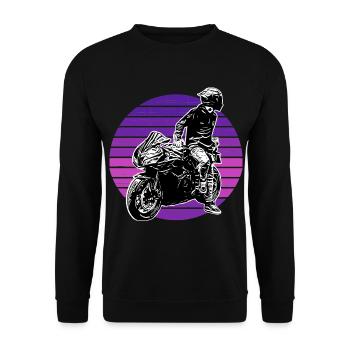 Motorcycle Lifestyle / Motorcycle / Motorcycles biker - Unisex Sweatshirt - black - Front - Alina (178cm) & Michal (187cm)