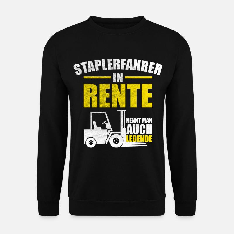 Rente Staplerfahrer Lagerist Ruhestand Pension - Unisex Pullover - Schwarz