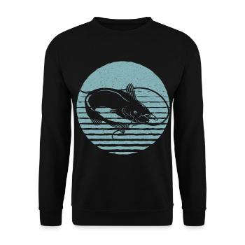 Retro Wels Vintage Wels - Unisex Pullover - Schwarz - Vorne - Alina (178cm) & Michal (187cm)