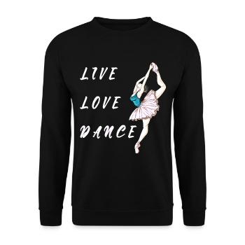 Balett Ballerina Tänzerin Tanzen mädchen - Unisex Pullover - Schwarz - Vorne - Alina (178cm) & Michal (187cm)