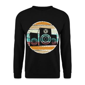 Rétro-tontechnicien Sound Vintage Audio Engineer - Sweat-shirt Unisexe - noir - Devant - Alina (178cm) & Michal (187cm)