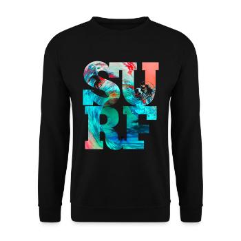 Surf Wellen Surfer Beach Surf - Sweat-shirt Unisexe - noir - Devant - Alina (178cm) & Michal (187cm)