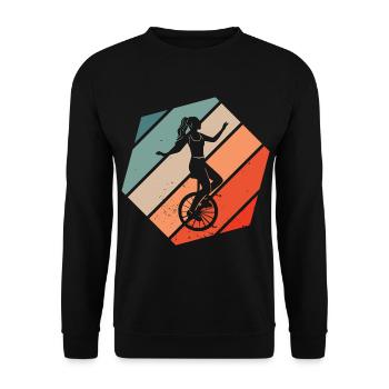 Unicycle Unicyclist Unicycling Unicycling - Unisex Sweatshirt - black - Front - Alina (178cm) & Michal (187cm)