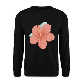 Hawaiianische Blume Hawaii - Unisex Pullover - Schwarz - Vorne - Alina (178cm) & Michal (187cm)