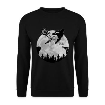 Bicycle BMX MTB Mountain Bike Gift Idea - Unisex Sweatshirt - black - Front - Alina (178cm) & Michal (187cm)