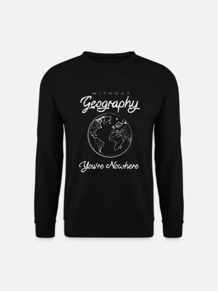 Geography, Geografie, Globus - Unisex Pullover - Schwarz