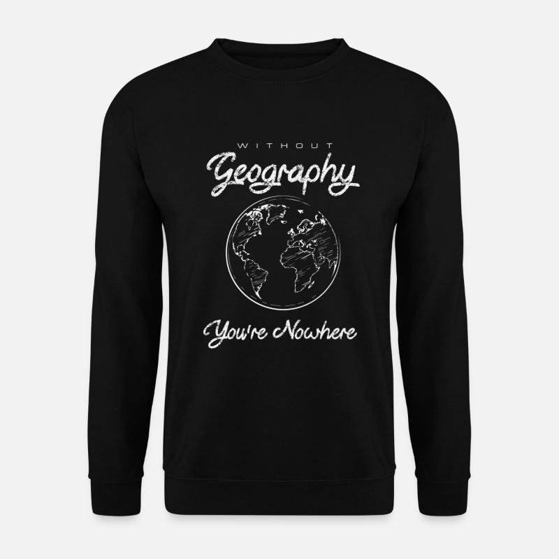 Geography, Geografie, Globus - Unisex Pullover - Schwarz