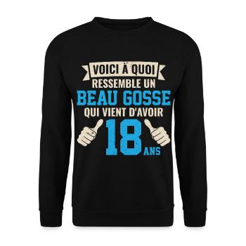18 ans d'excellence octobre 2003 Édition limitée - Sweat-shirt Unisexe - noir - Devant - Alina (178cm) & Michal (187cm)