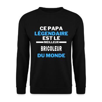 ce papa légendaire est le Meilleur BRICOLEUR monde - Sweat-shirt Unisexe - noir - Devant - Alina (178cm) & Michal (187cm)