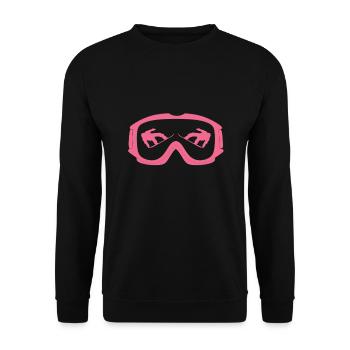 Snowboarding Glasses Boarder Snow Sports - Unisex Sweatshirt - black - Front - Alina (178cm) & Michal (187cm)