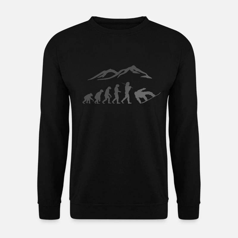 Snowboarding Evolution Boarder Schnee - Unisex Pullover - Schwarz