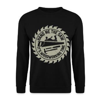 Carpentry craft | Carpenter Joinery Gifts - Unisex Sweatshirt - black - Front - Alina (178cm) & Michal (187cm)