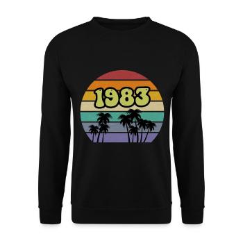 1983 - Unisex Sweatshirt - black - Front - Alina (178cm) & Michal (187cm)