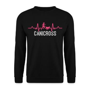 Canicross Cross Country Run Canicross Runner Chien - Sweat-shirt Unisexe - noir - Devant - Alina (178cm) & Michal (187cm)