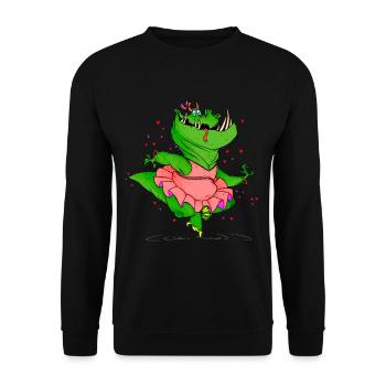 Monster Ballerina | Monster Ballet Dancer - Unisex Sweatshirt - black - Front - Alina (178cm) & Michal (187cm)