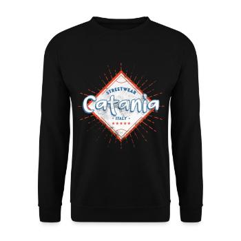 Catane Italie Ville Skyline Accueil Amour Vacances - Sweat-shirt Unisexe - noir - Devant - Alina (178cm) & Michal (187cm)