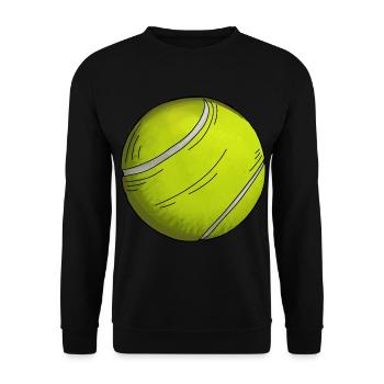 Tennis Ball Sticker Colorful Tennis Balls Illustration - Unisex Sweatshirt - black - Front - Alina (178cm) & Michal (187cm)