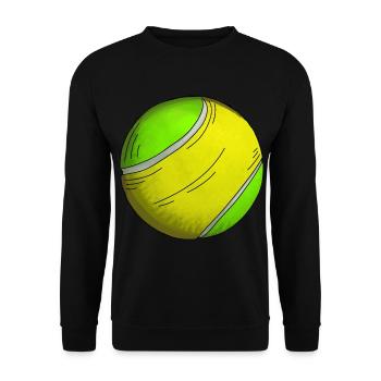 Tennis Ball Sticker - Unisex Sweatshirt - black - Front - Alina (178cm) & Michal (187cm)