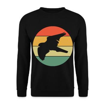 Falknerei Geschenkidee Falkner Beizjagd Greifvogel - Unisex Pullover - Schwarz - Vorne - Alina (178cm) & Michal (187cm)