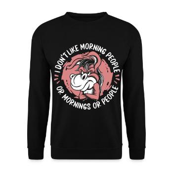 Donkey - Unisex Sweatshirt - black - Front - Alina (178cm) & Michal (187cm)
