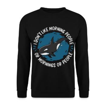 Orque Épaulard Orque - Sweat-shirt Unisexe - noir - Devant - Alina (178cm) & Michal (187cm)