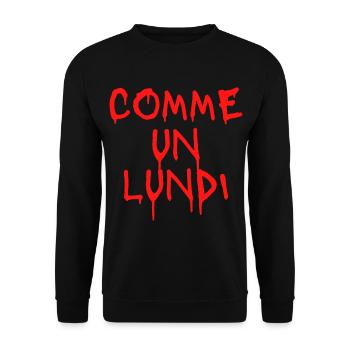 COMME UN LUNDI SANGLANT - Sweat-shirt Unisexe - noir - Devant - Alina (178cm) & Michal (187cm)