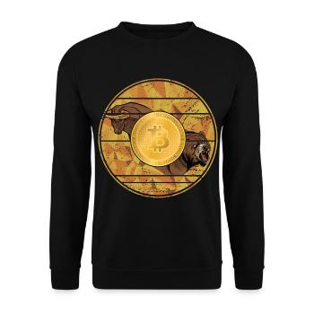Bitcoin Bearish Bullish Traiding Traider Hodl - Sweat-shirt Unisexe - noir - Devant - Alina (178cm) & Michal (187cm)