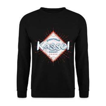 Kassel Germany City Skyline Home Love - Unisex Sweatshirt - black - Front - Alina (178cm) & Michal (187cm)