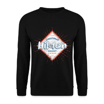 Hilden Germany City Skyline Home Love - Unisex Sweatshirt - black - Front - Alina (178cm) & Michal (187cm)