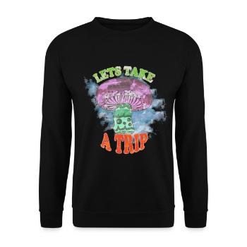 Hippie Peace Peace 60's 70's Love T-Shirt - Unisex Sweatshirt - black - Front - Alina (178cm) & Michal (187cm)
