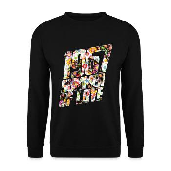 Hippie Peace Peace 60's 70's Love T-Shirt - Unisex Sweatshirt - black - Front - Alina (178cm) & Michal (187cm)