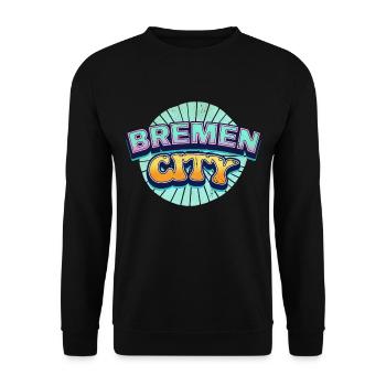 Brême Allemagne City Font Pop Art Comic - Sweat-shirt Unisexe - noir - Devant - Alina (178cm) & Michal (187cm)