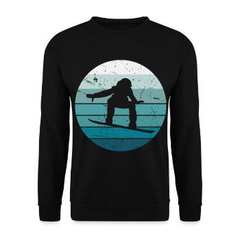 Snowboarding gift idea for snowboarders Snowboar - Unisex Sweatshirt - black - Front - Alina (178cm) & Michal (187cm)